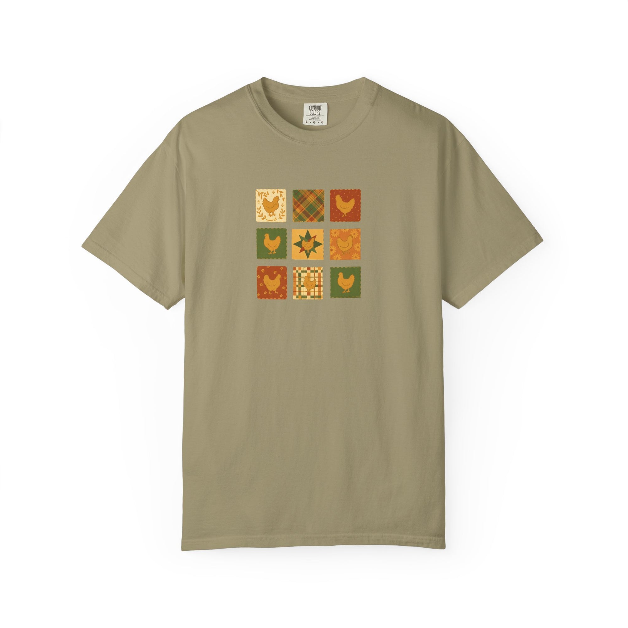 Chicken Quilt Unisex Garment-Dyed T-Shirt