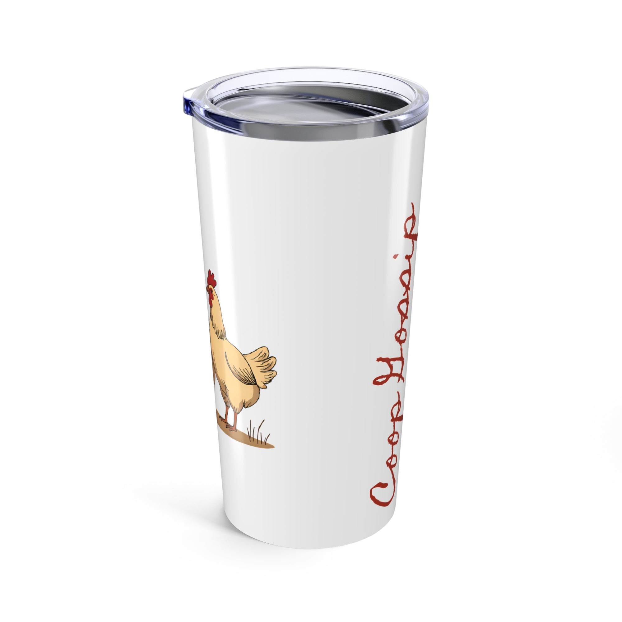 Coop Gossip Headquarters Farmhouse Chicken Tumbler - Cute Coop Gossip Drinkware for Animal Lovers | 20oz Insulated Travel Mug for Gifts, Kitchen Decor, Home