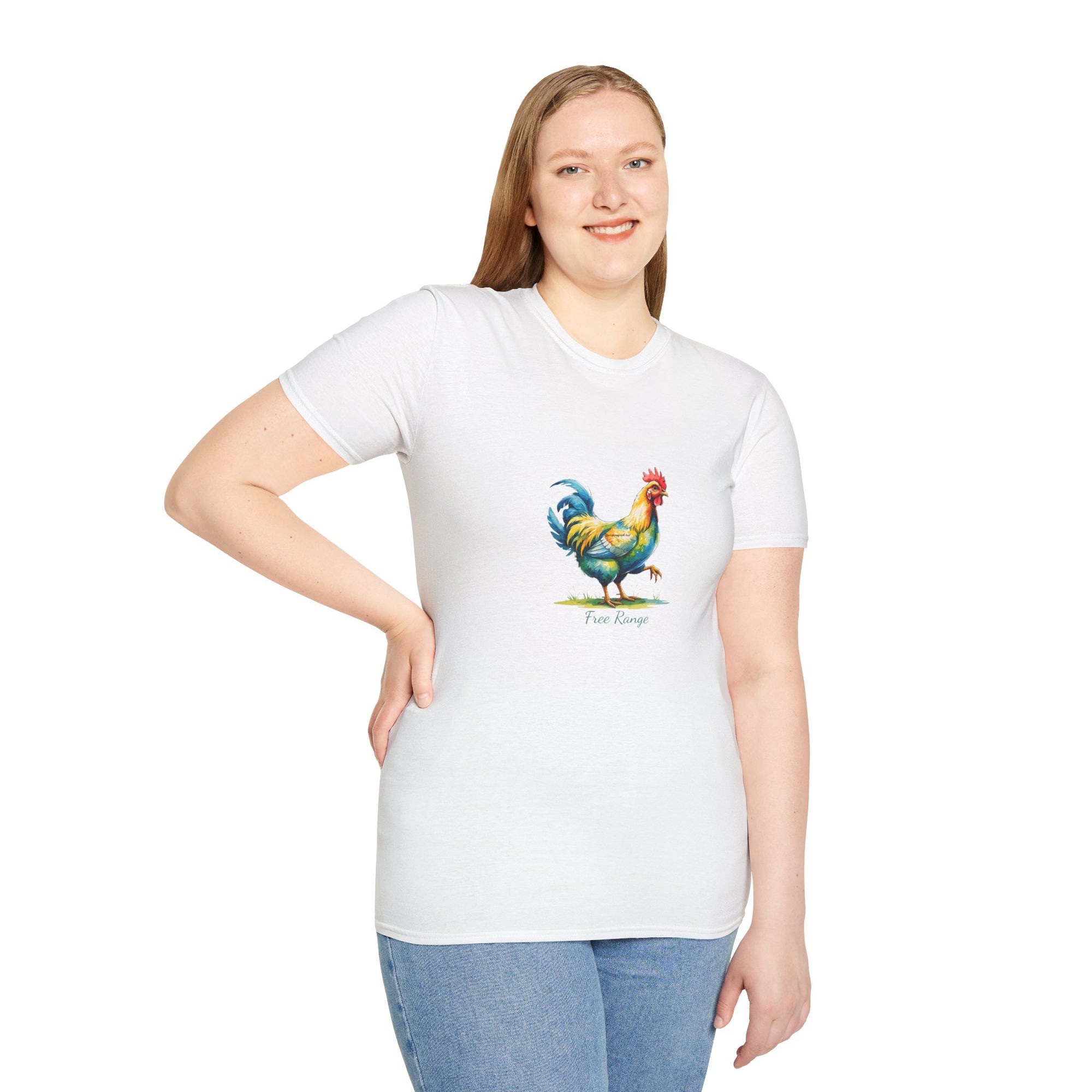 Colorful Free Range Rooster Unisex T-Shirt