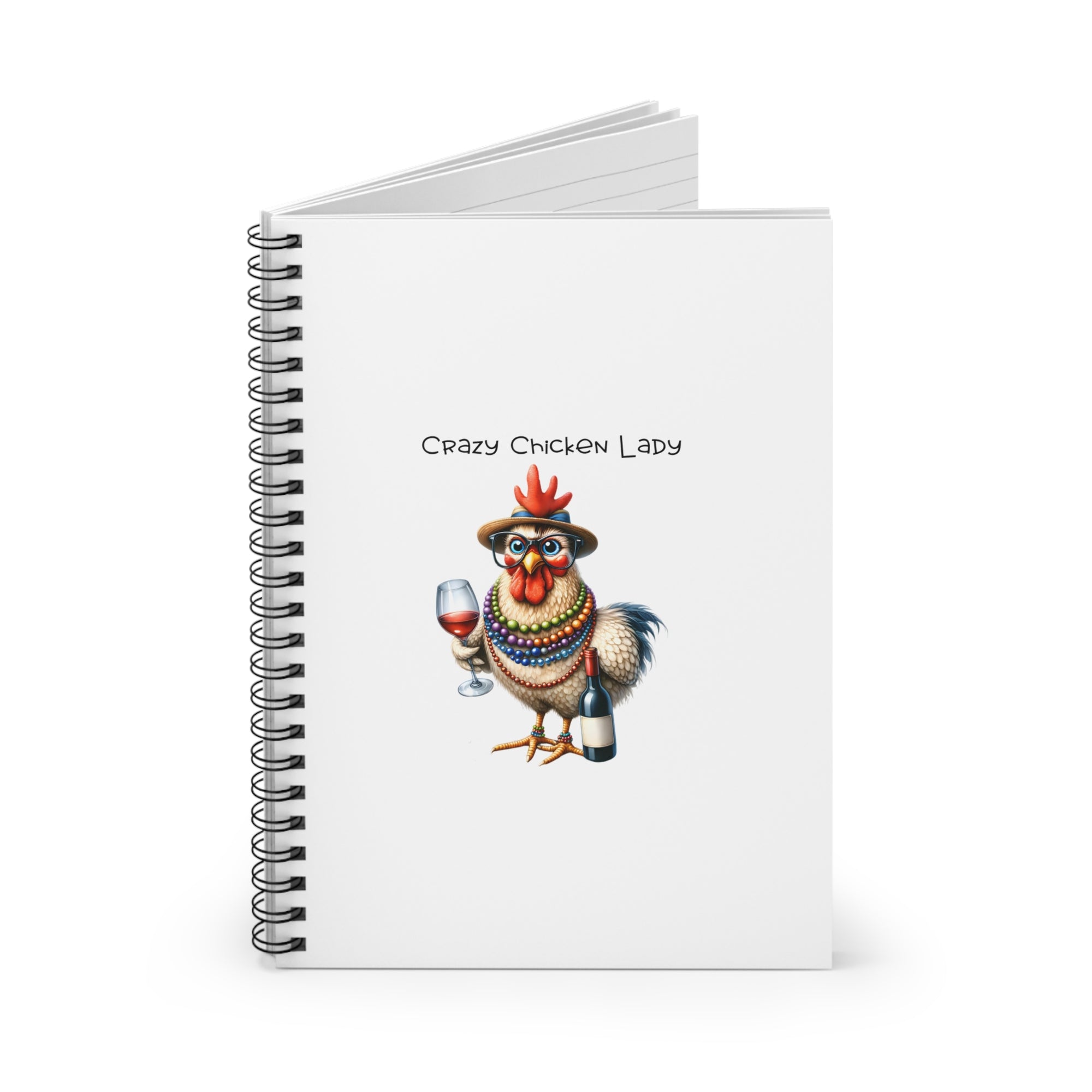 Crazy Chicken Lady Spiral Notebook - Fun Journal for Chicken Lovers, Gift for Hen Owners, Home Office Stationery, Coworker Gift, [...]